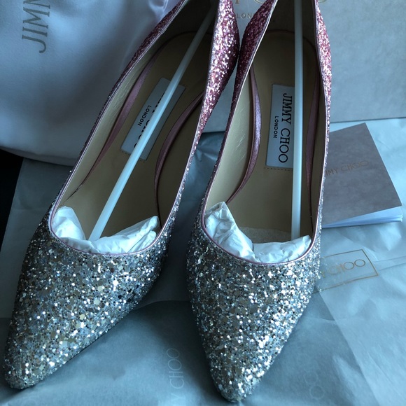 JIMMY CHOO ROMY 85 Glitter Pumps - Picture 7 of 8